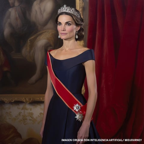 Queen Letizia coronation look carlos III IA queen letizia coronation look carlos iii ia