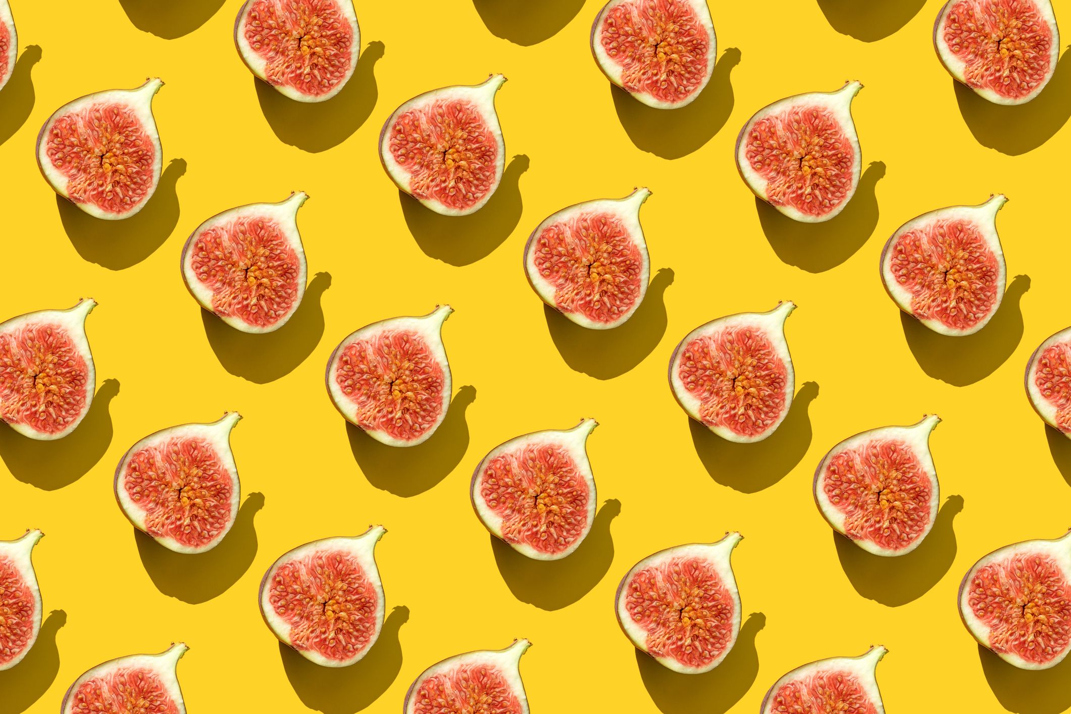 repeated figs on the yellow background
