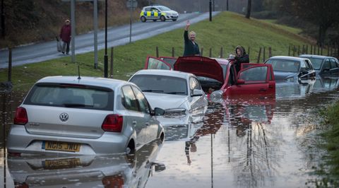 met office issue severe weather warnings after a weekend of storms