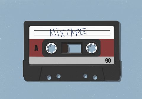 retro mix tape cassette tape