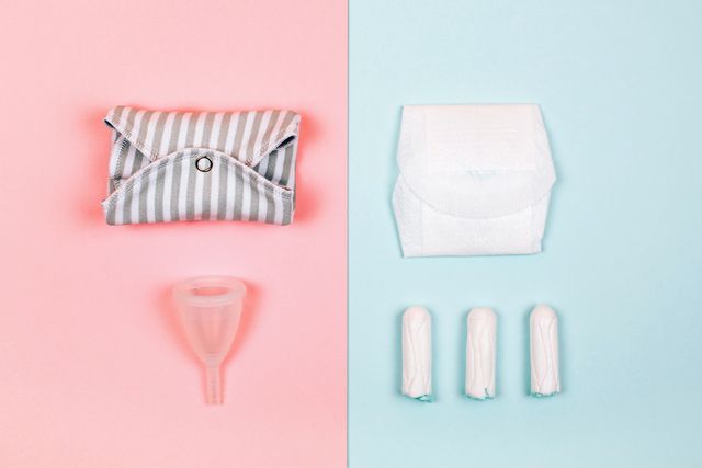 productos menstruales reutilizables y desechables