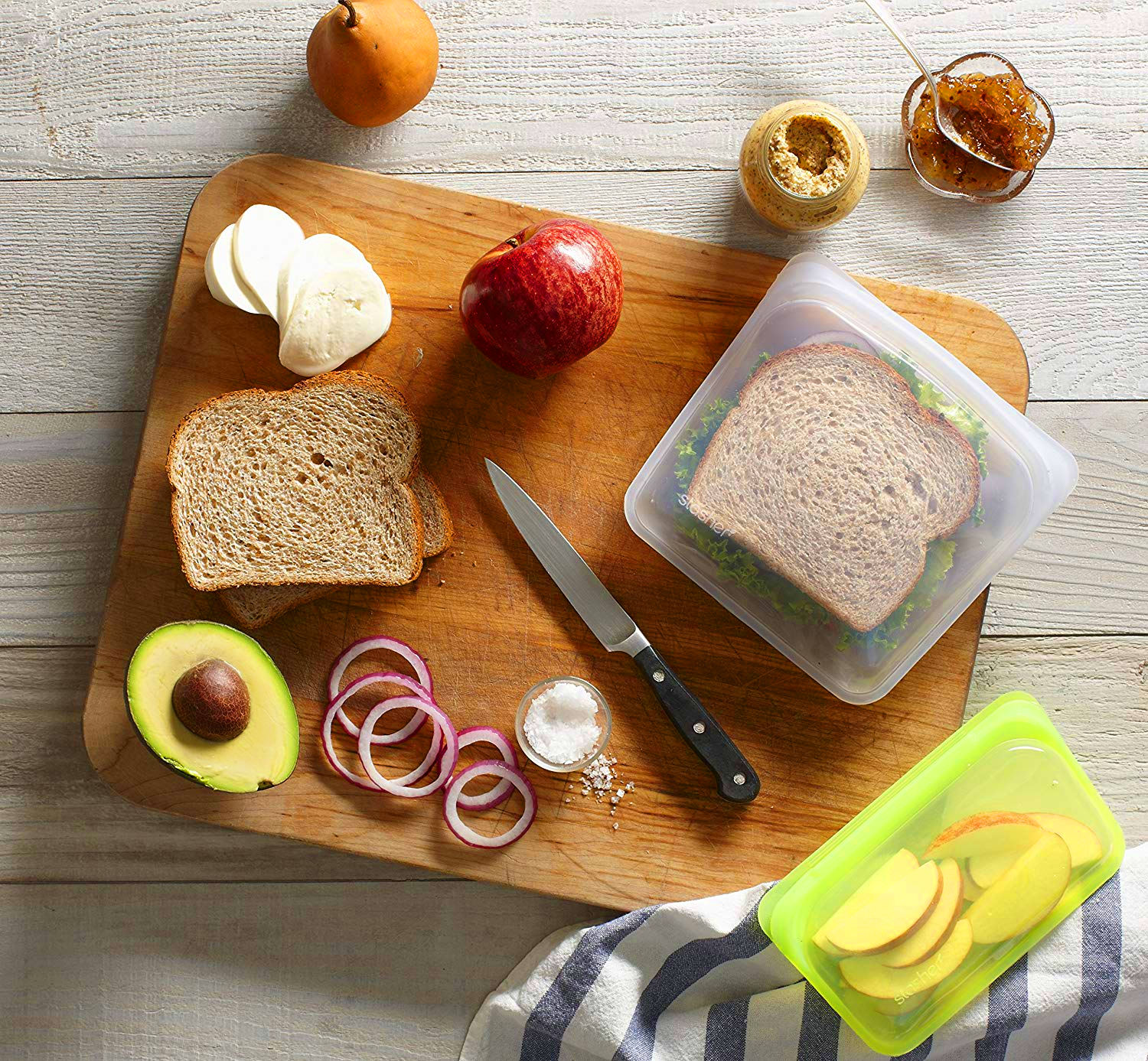 Sandwich Bag and Snack Bag Stasher Reusable Silicone Food Bag Storage Bag,
