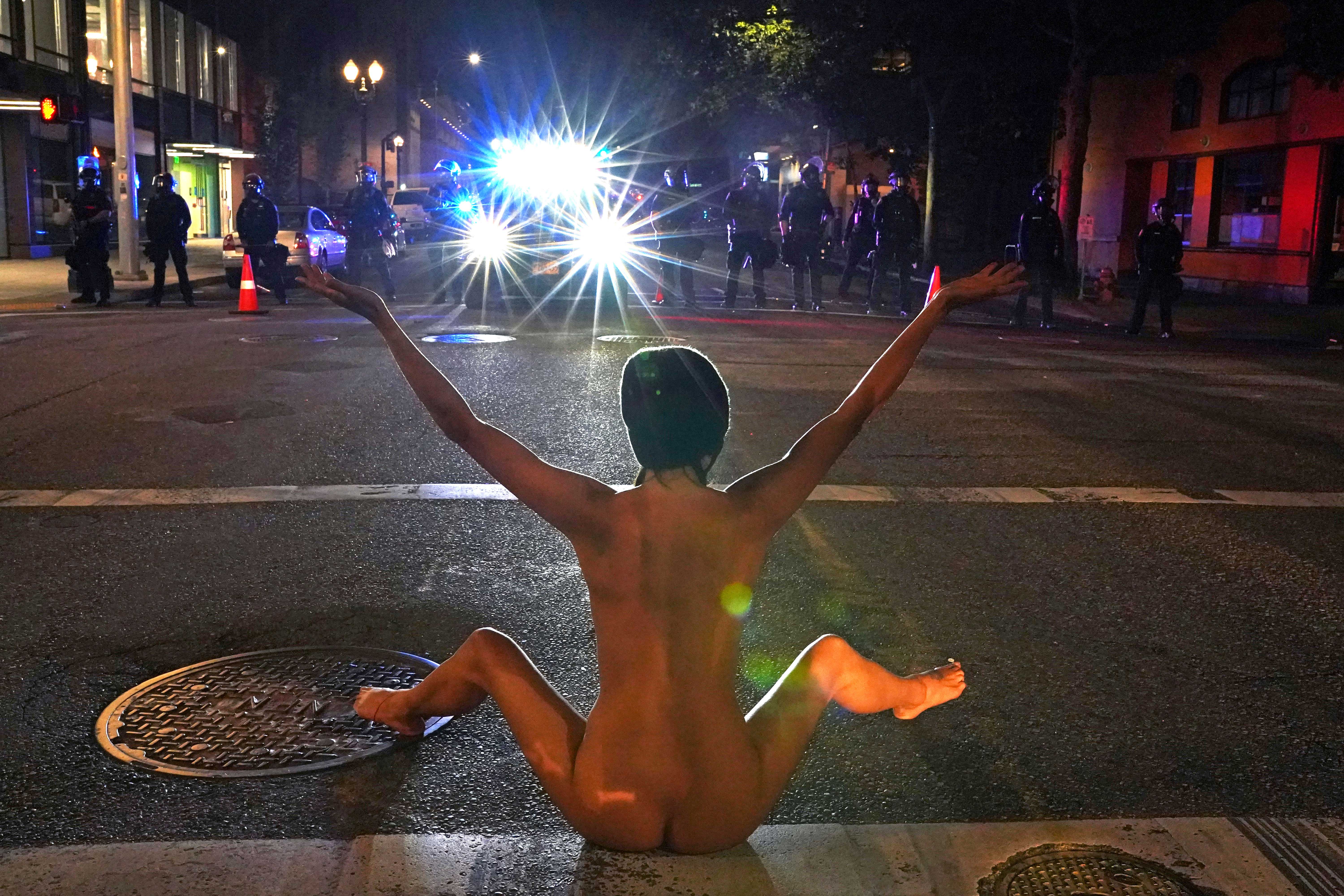 Portland Protester ‘Naked Athena’ On Why She Stripped Down