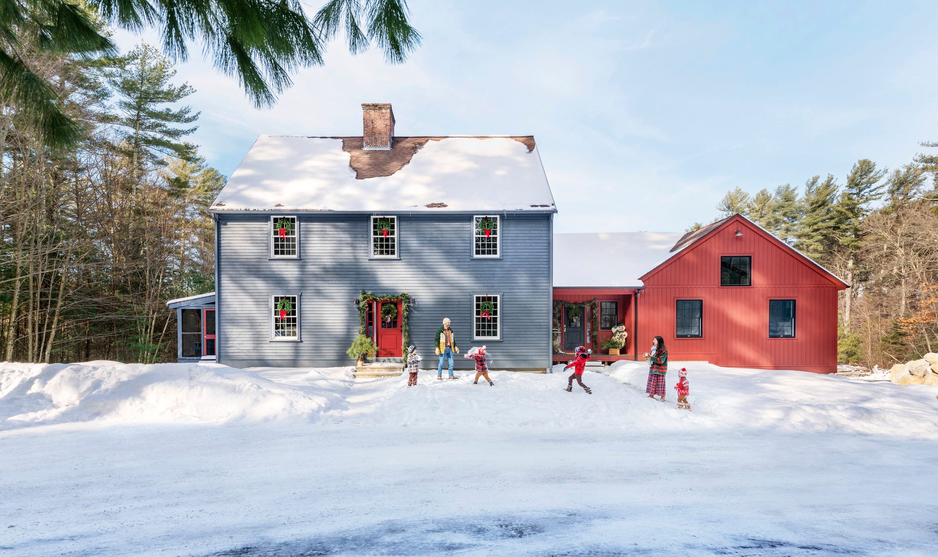 There's Snow Place Like Home for the Holidays Inside This Cozy Rhode Island Saltbox