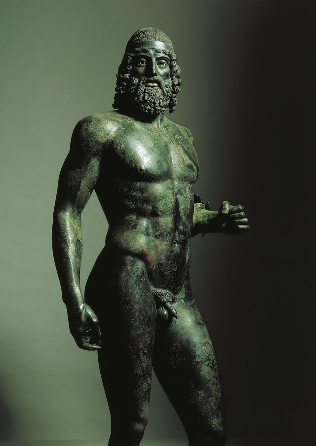 riace bronzes, statue a or the younger