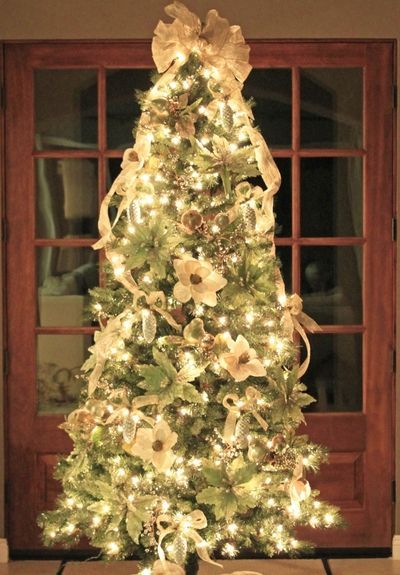 xmas tree ribbon decorating ideas