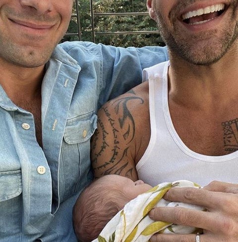 ricky martin with boyfriend and kids