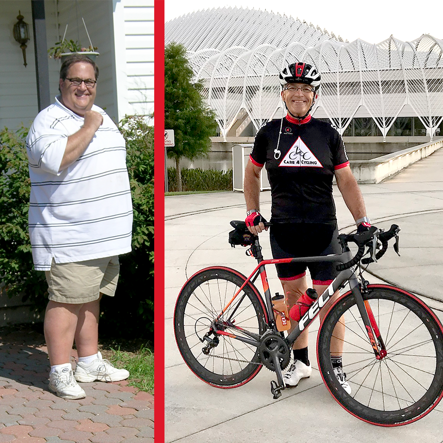 fat person riding a bike