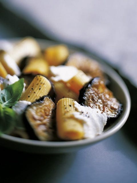 rigatoni-met-aubergine rigatoni met aubergine