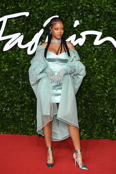 Rihanna Wore A Mint Mini Dress To The British Fashion Awards In 2019