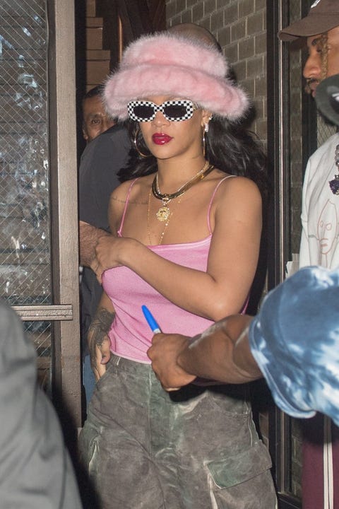 rihanna fur pink hat fluffy rihanna fur pink hat fluffy