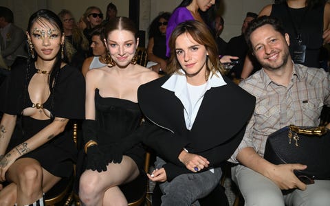 Schiaparelli : Front Row - Paris Fashion Week - Haute Couture Fall Winter 2022 2023 schiaparelli emma watson