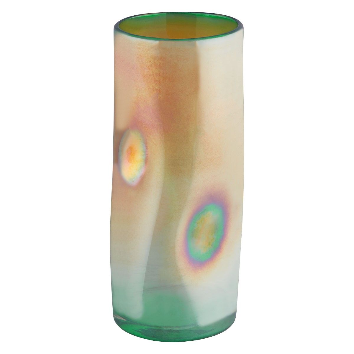 Large 30cm Glass Vase Petrol Effect Stylish Irridescent Modern NEXT RRP £35 
