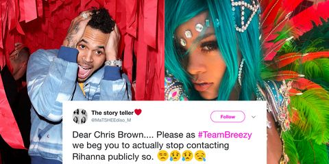 Chris Brown comments on Rihanna's photo