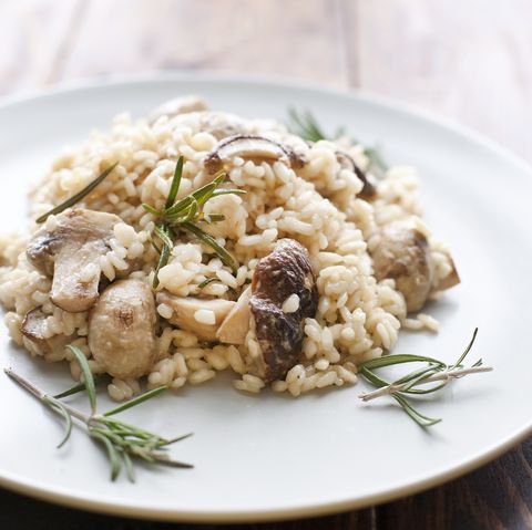 risotto with mushrooms, herbs and parmesan cheese