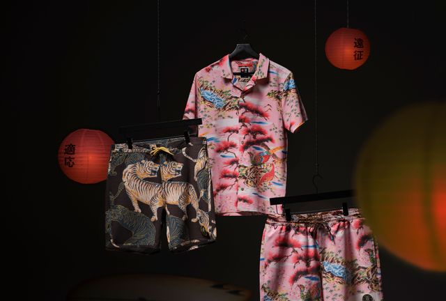 roark japanese inspired shirt and shorts