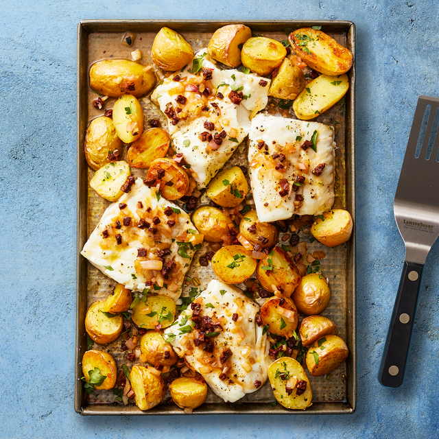 roasted cod and new potatoes recipe