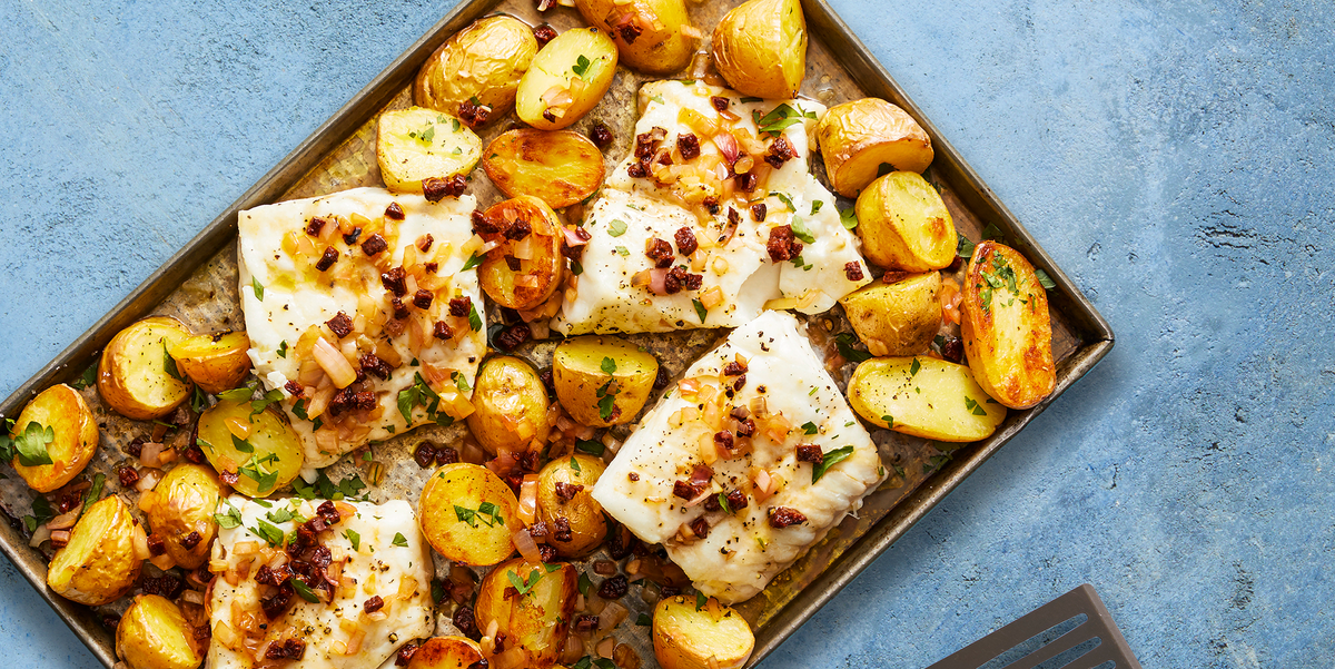 Sheet Pan Roasted Cod and New Potatoes Recipe