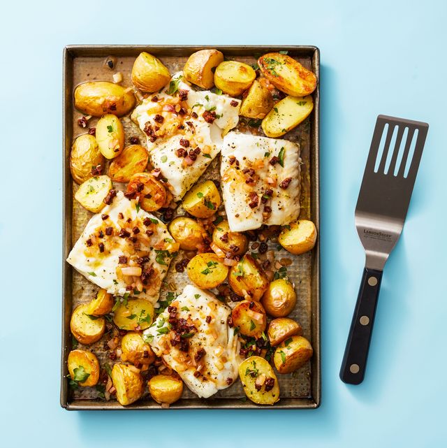 roasted cod and potatoes