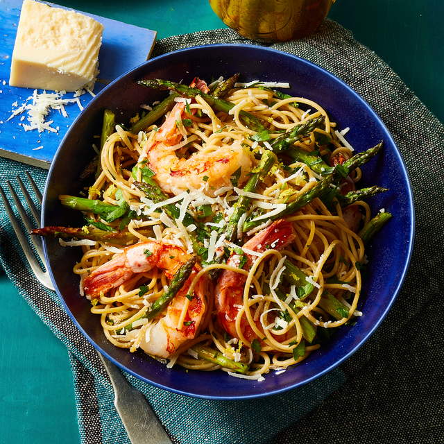 Roasted Shrimp and Asparagus Pasta Recipe