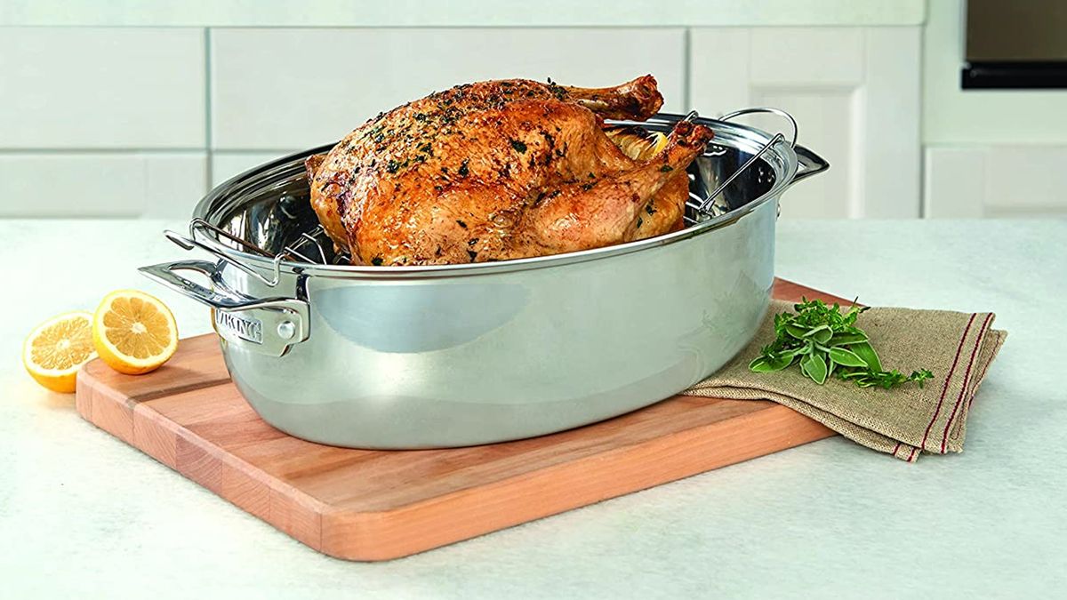 Farberware Bakeware Nonstick Steel Roaster with Removable Flat