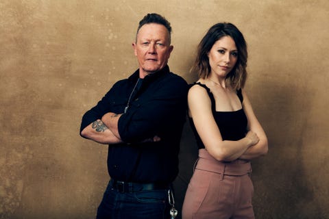 austin, tx, march 10, robert patrick li amanda from the crew of Tone Deaf pose for a portrait at the 2019 sxsw film festival portrait studio on march 10, 2019 in austin, texas, photo by robby kleingetty images