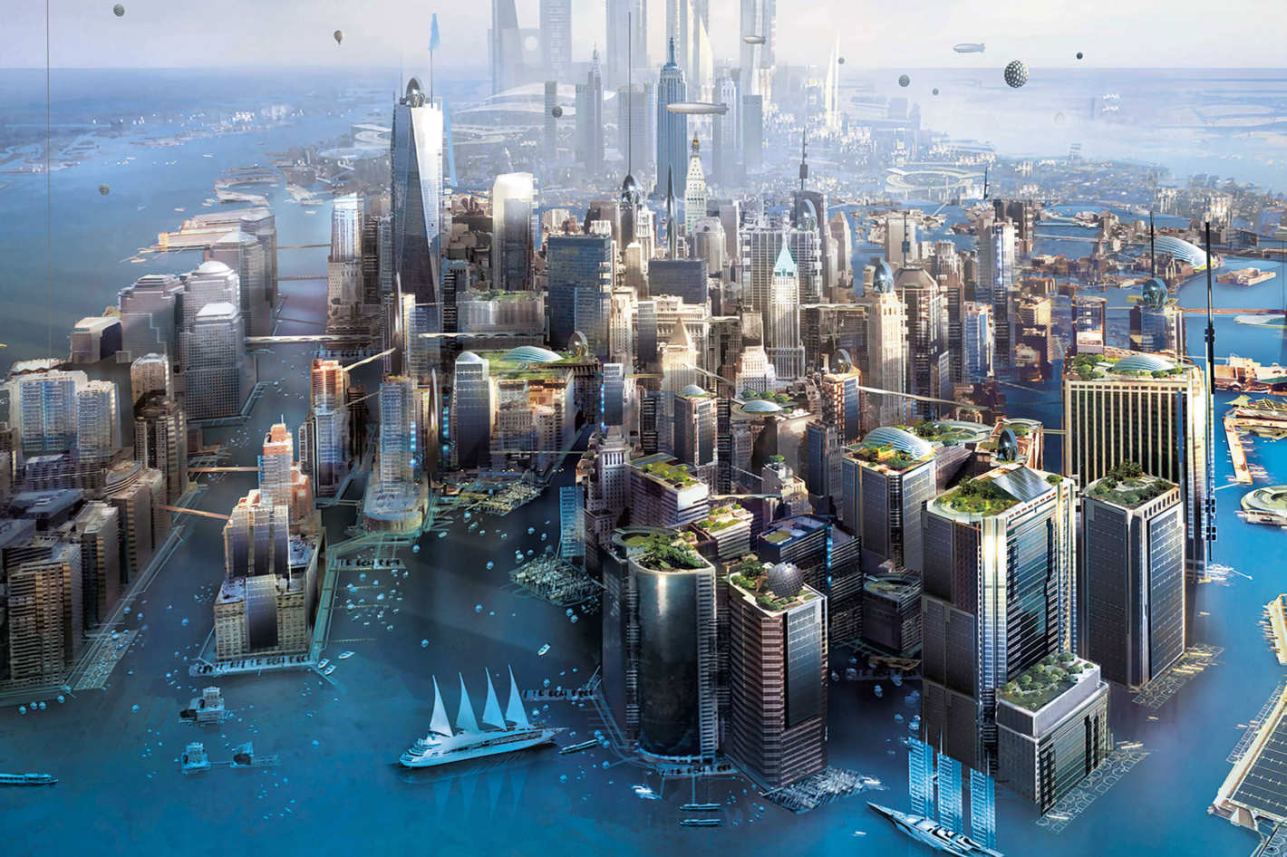 La metropoli sommersa dalle acque: New York 2140