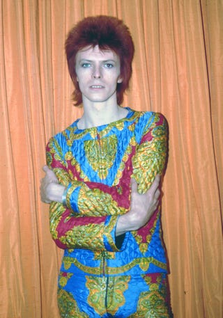 bowie como "ziggy stardust" em ny"ziggy stardust" in ny