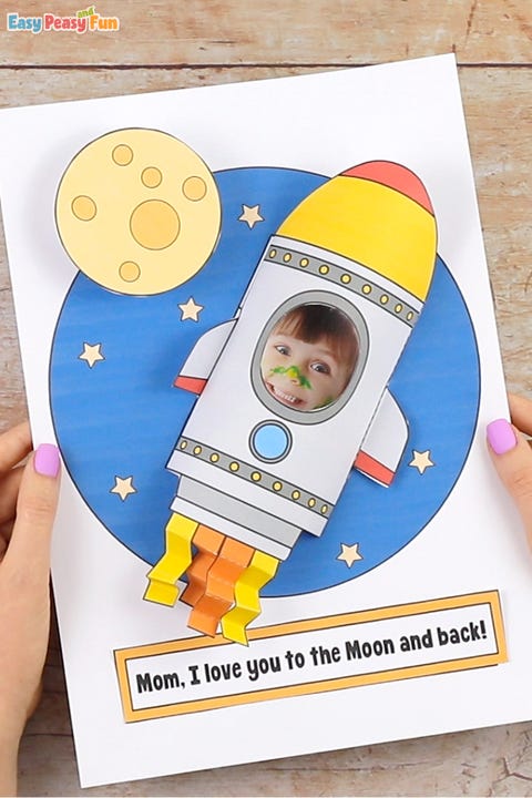 rocket diy mother's day card