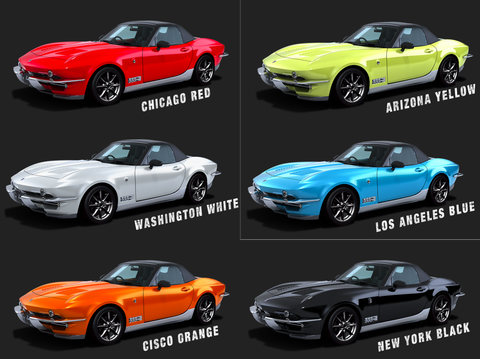 mitsuoka rock star mx 5 miata with a corvette body