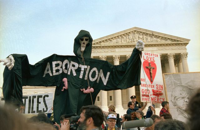 anti abortion demonstrators mark the 13th anniversary of roe v wade, which legalized abortion, by marching on the supreme court