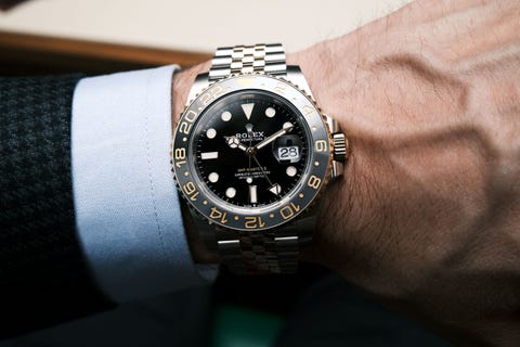 rolex watch on wrist