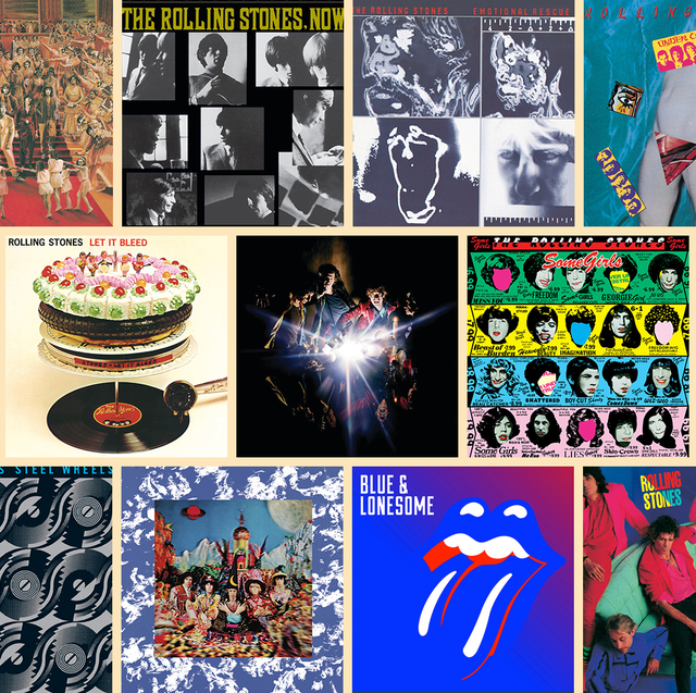Rolling Stones Album Covers Collage