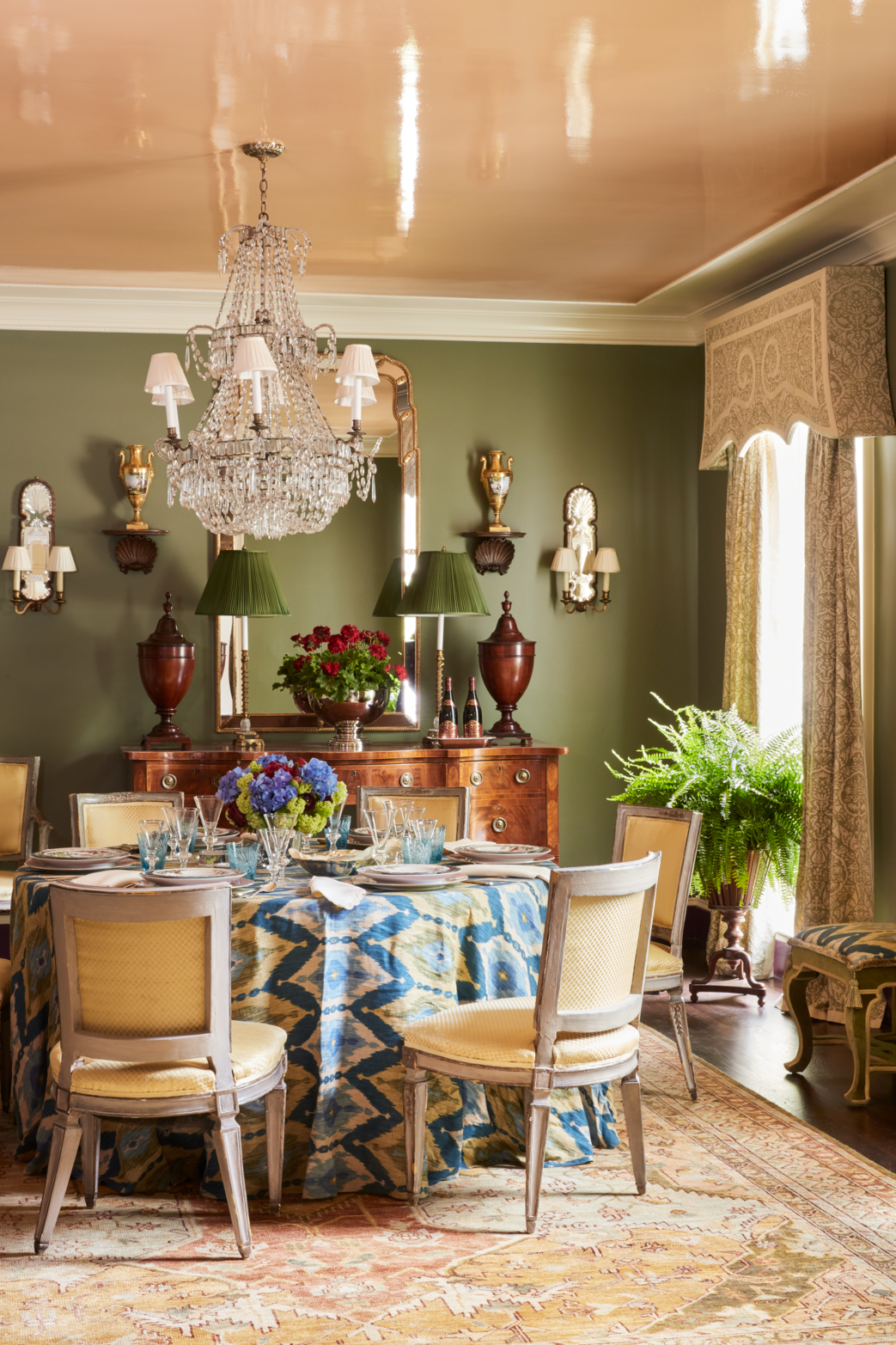 formal dining room color schemes