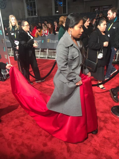 Roma's Yalitza Aparicio on the BAFTA Awards 2019 red carpet Roma's Yalitza Aparicio on the BAFTA Awards 2019 red carpet