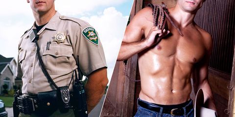 Barechested, Chest, Muscle, Abdomen, Trunk, Stomach, Uniform, Police officer, 