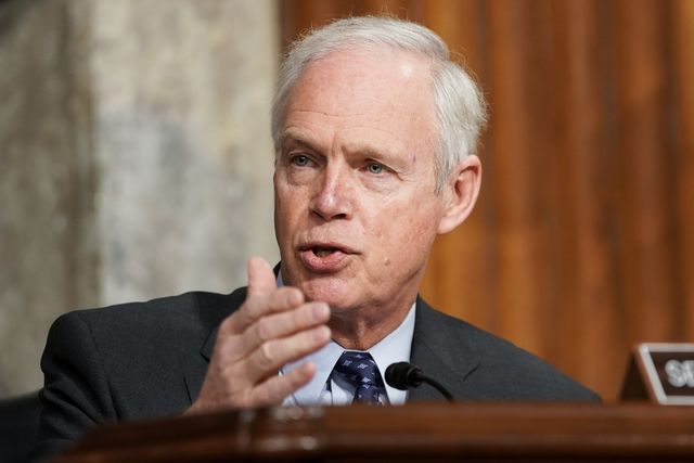 washington, dc   march 03 sen ron johnson r wi asks questions during a senate homeland security and governmental affairs  senate rules and administration joint hearing to discuss the january 6th attack on the us capitol on march 3, 2021 in washington, dc  the committee is scheduled to hear testimony about dhs, fbi, national guard and department of defense support and response to the attack on the us capitol on january 6 photo by greg nash poolgetty images