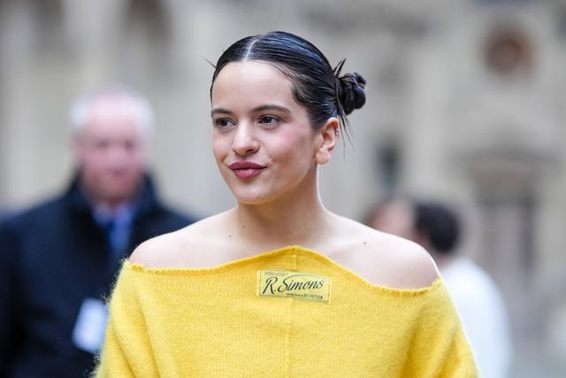 paris, france january 19 rosalia is seen, outside louis vuitton, during the paris fashion week menswear fall winter 2023 2024 day three on january 19, 2023 in paris, france photo by edward berthelotgetty images