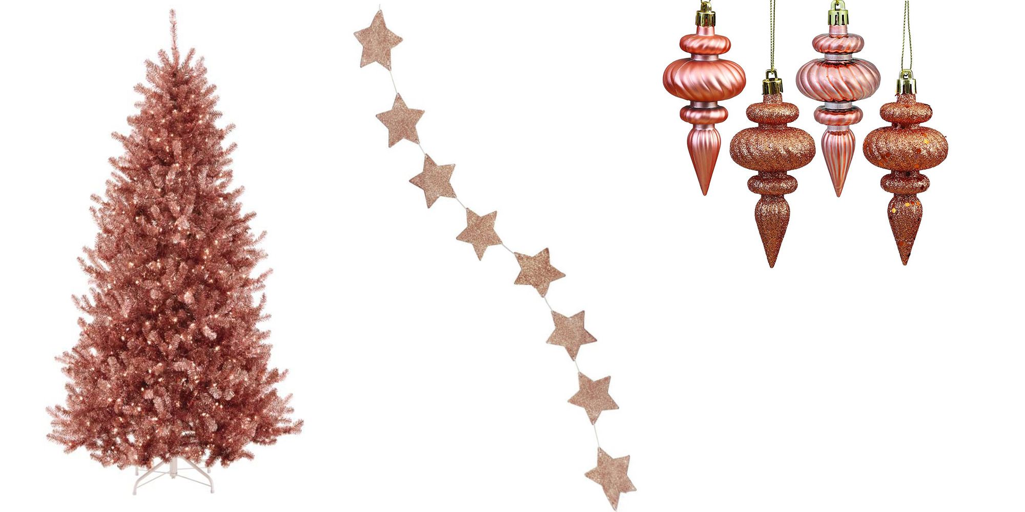 Christmas Ceiling Decorations Choose Design Foil Rose Gold 