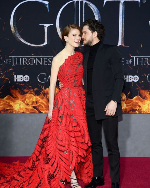 All Of Kit Harington And Rose Leslie S Pda At The Game Of Thrones