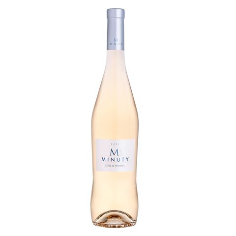 a bottle of m minuty rose de provence rosé wine