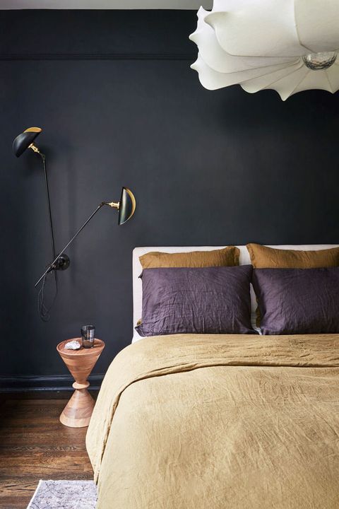 Brown and and black bedroom