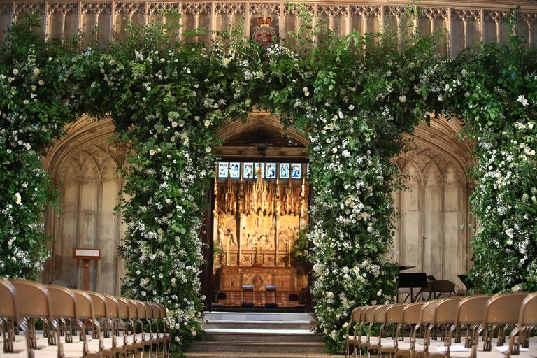 royal wedding flower arches