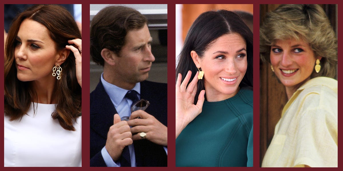 30+ photos of Kate Middleton, Princess Diana, Meghan Markle and more royals wearing gold jewelry