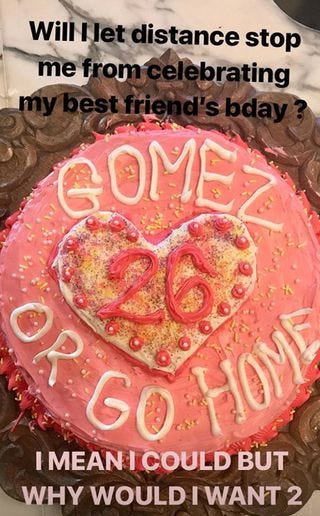 Taylor Swift Gifts Herself A Birthday Cake To Celebrate Selena Gomez