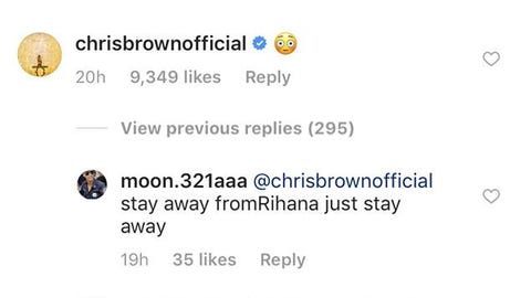 Chris Brown emoji Rihanna Instagram