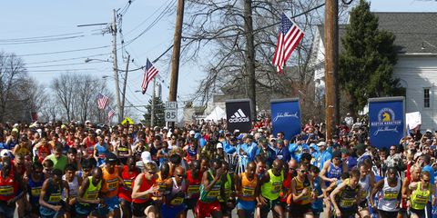 Men's start of the 2014 Boston Marathon