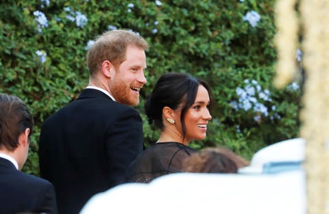 The Duke and Duchess of Sussex, Prince Harry and his wife Meghan, arrive to attend the wedding of fashion designer Misha Nonoo at Villa Aurelia in Rome The Duke and Duchess of Sussex, Prince Harry and his wife Meghan, arrive to attend the wedding of fashion designer Misha Nonoo at Villa Aurelia in Rome