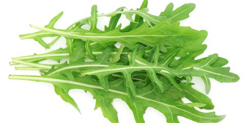 rucola leaves isolated on white
