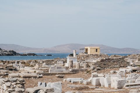 ruins on the island of Delos, Greece